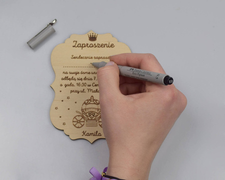 Zaproszenie Na Urodziny Dziecka - Drewniane, Personalizowane