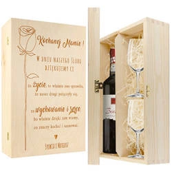 Podziękowanie dla rodziców na ślub - Skrzynka na 2 wina