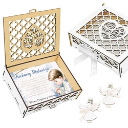 Pamiątka Pierwszej Komunii Świętej dla chłopca - Pudełko na pieniądze białe