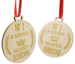Prezent dla Babci i Dziadka - Drewniany Medal