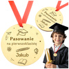 Medal Pasowanie na pierwszoklasistę - Drewniany, personalizacja, wiele wzorów