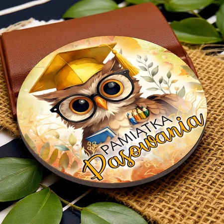 Drewniany magnes na pasowanie – kolorowy nadruk
