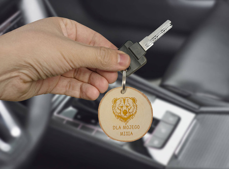 Prezent dla Chłopaka/Mężczyzny - Drewniany Brelok