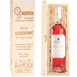 Prezent na Dzień Babci i Dziadka - Skrzynka na wino
