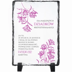 Prezent dla Babci i Dziadka - Laurka w formie fotogranitu
