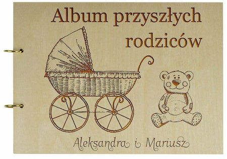 Prezent dla Kobiety w ciąży - Naturalny album poziomy