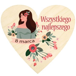 Prezent na Dzień Kobiet - Magnes serduszko