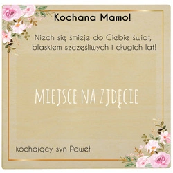 Prezent na Dzień Mamy - Drewniana ramka na zdjęcie