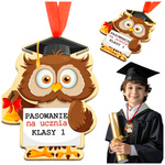Medal Pasowanie na ucznia klasy 1 - sowa
