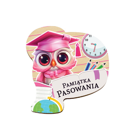 Drewniany magnes na pasowanie - dla dziewczynk