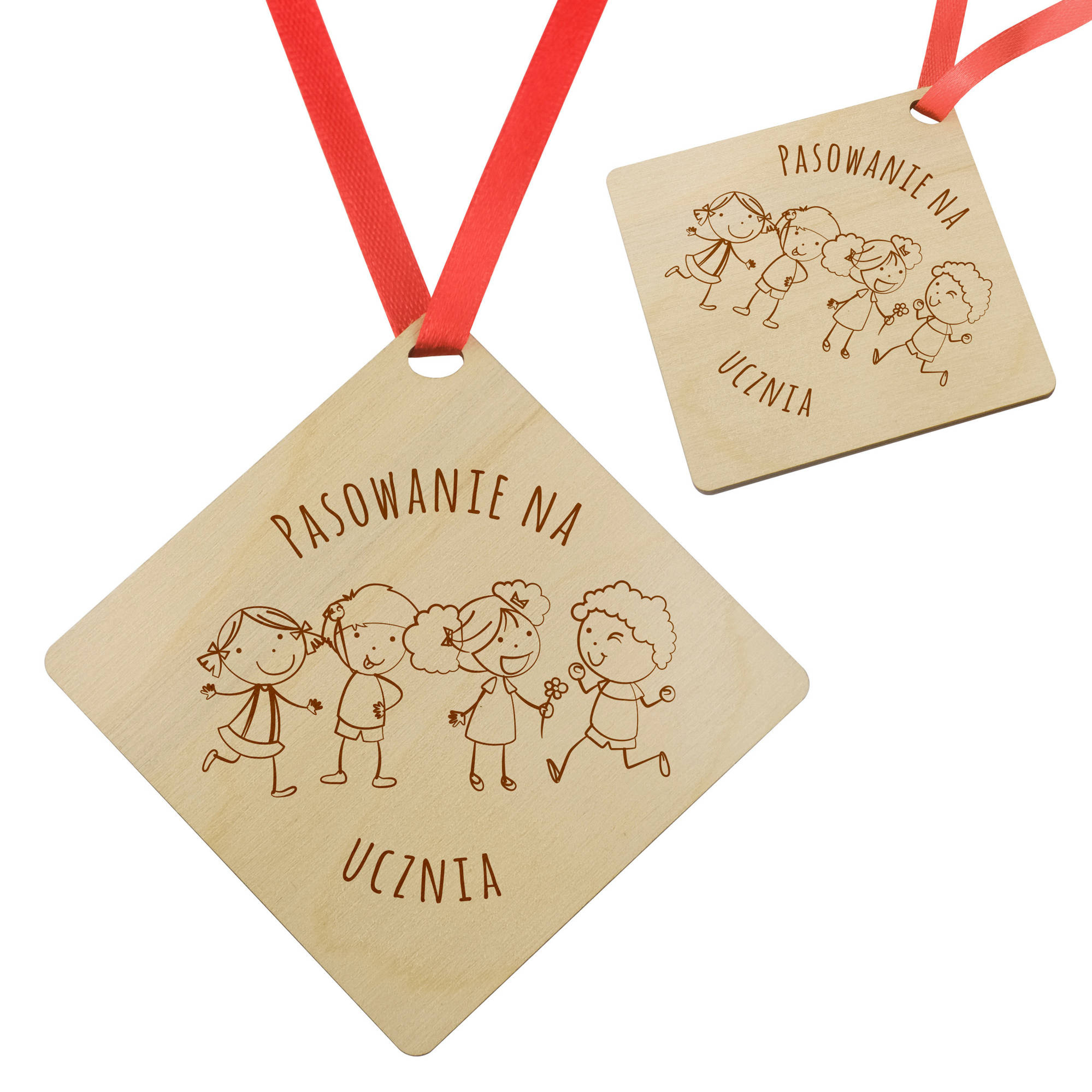 Drewniany medal pasowanie