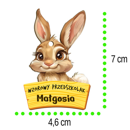 Medal Pasowanie/Dzień Przedszkolaka/Zakończenie - Imienny, Grupa Zające
