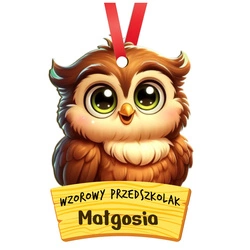 Medal Pasowanie/Dzień Przedszkolaka/Zakończenie - Imienny, Grupa Sówki