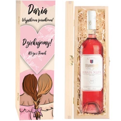 Podziękowanie dla świadków na ślub - Pudełko na wino