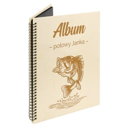 Naturalny album pionowy z personalizowaną okładką - Prezent dla Wędkarza