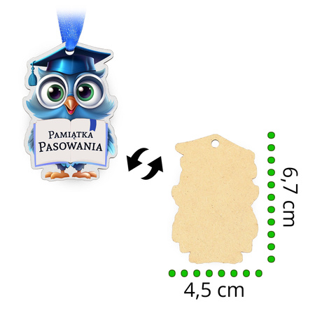 Medal na Pasowanie – Dla chłopców, sowa
