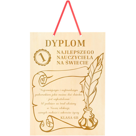 Dyplom/Świadectwo - Prezent na Dzień nauczyciela