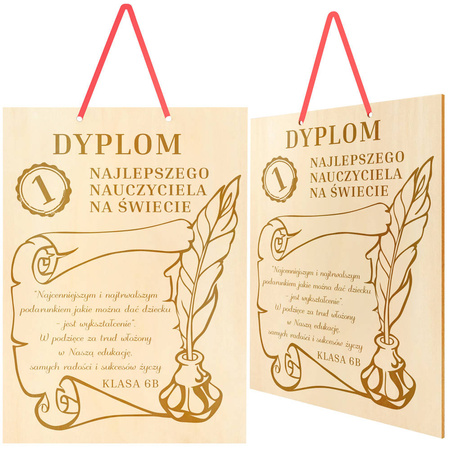 Dyplom/Świadectwo - Prezent na Dzień nauczyciela