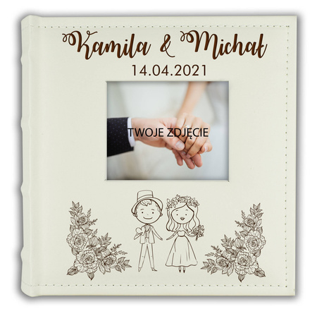 Personalizowany album z ekoskóry - Prezent dla Pary Młodej 