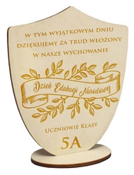 Prezent na Dzień Nauczyciela - Drewniana Statuetka