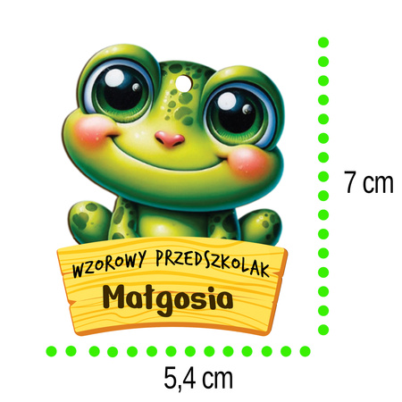 Medal Pasowanie/Dzień Przedszkolaka/Zakończenie - Imienny, Grupa Żabki