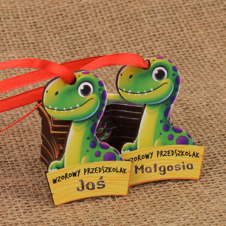 Medal Pasowanie/Dzień Przedszkolaka/Zakończenie - Imienny, Grupa Dinozaury