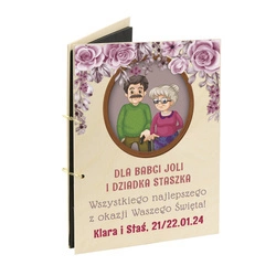 Prezent na Dzień Babci i Dziadka - Album Pionowy Obrączki