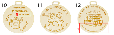 Prezent na pasowanie na ucznia/ przedszkolaka- Drewniany medal