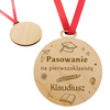 Medal Pasowanie na pierwszoklasistę - Drewniany, personalizacja, wiele wzorów