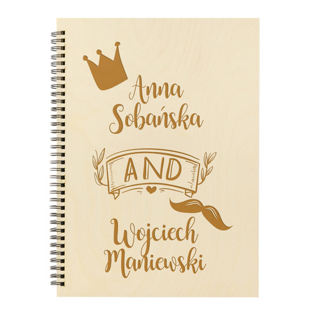 Naturalny album pionowy z personalizowaną okładką - Prezent na Walentynki 