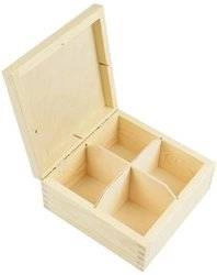 Pudełko naturalne z 4 przegrodami