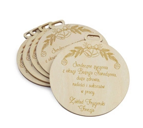 Bombki świąteczne z logo firmy - 5 sztuk