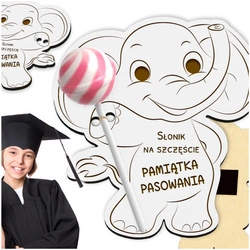 Magnes z miejscem na lizaka - Słonik