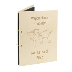 Naturalny album pionowy z personalizowaną okładką - Prezent dla Podróżnika