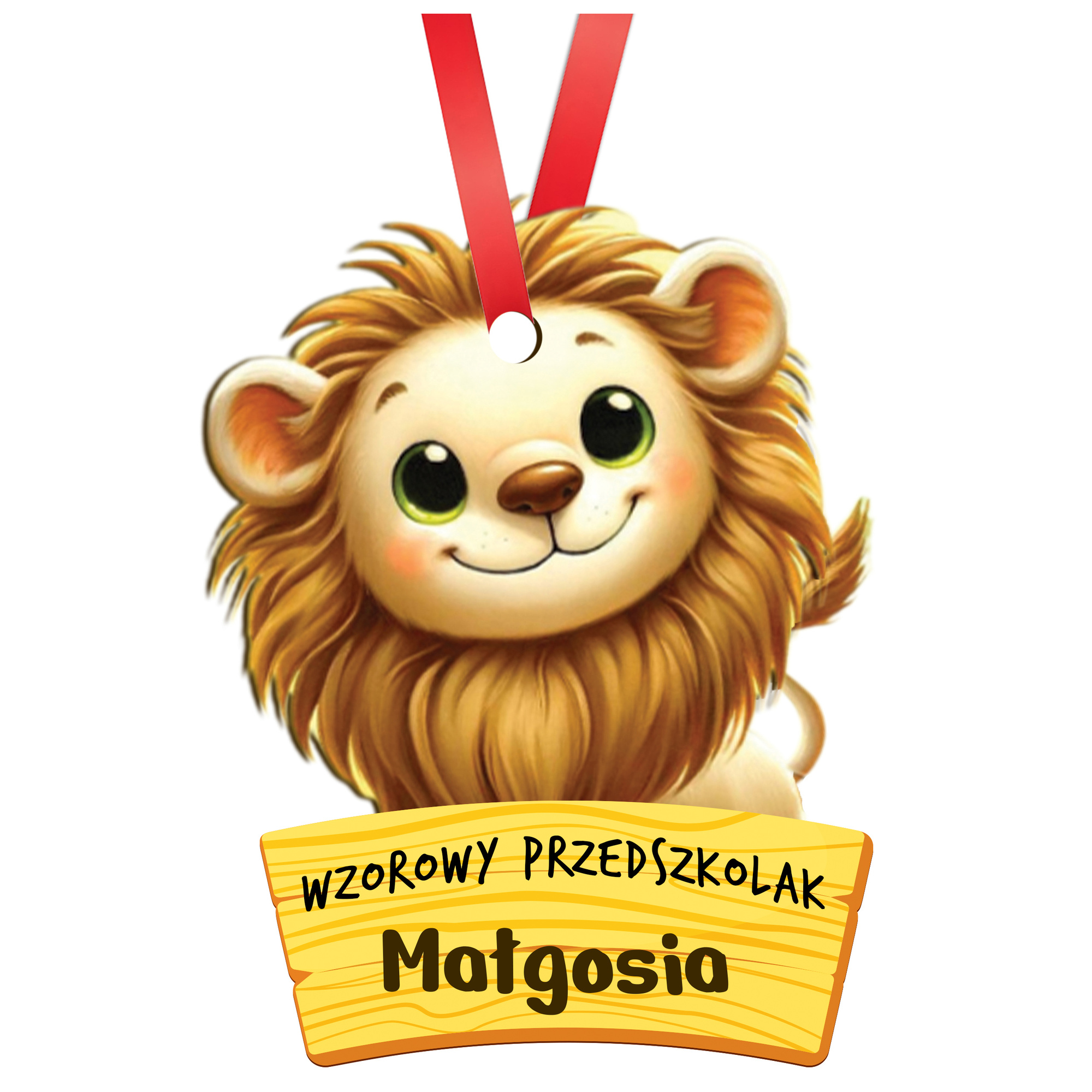 Zakończenie przedszkola - medal, lew