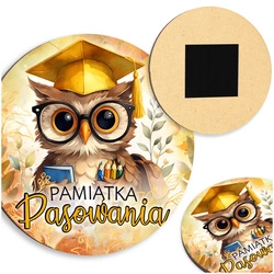 Drewniany magnes na pasowanie – kolorowy nadruk