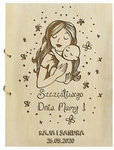 Naturalny album pionowy z personalizowaną okładką - Prezent na Dzień Mamy