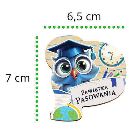 Drewniany magnes na pasowanie - dla chłopca