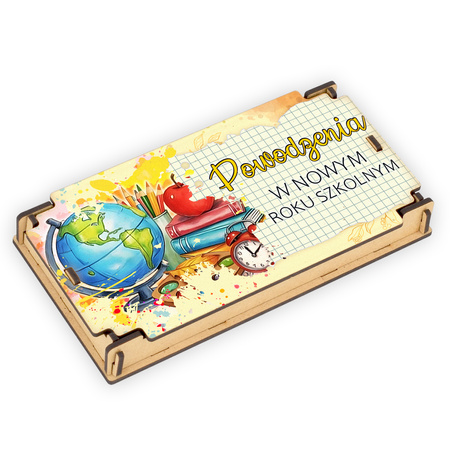 Pudełko na czekoladę na start szkolnej przygody
