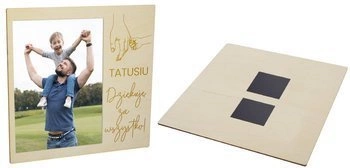 Prezent na Dzień Taty - Drewniana Ramka na Zdjęcie