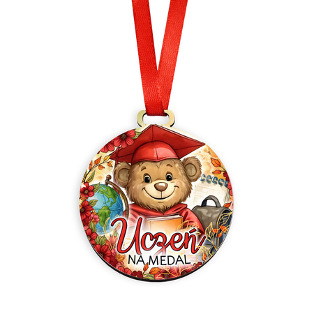 Upominek dla ucznia – drewniany medal na pasowanie