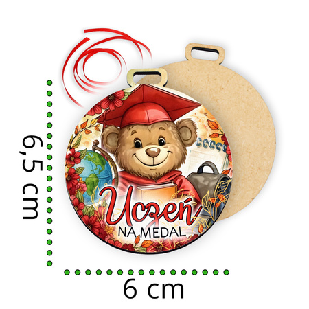 Upominek dla ucznia – drewniany medal na pasowanie