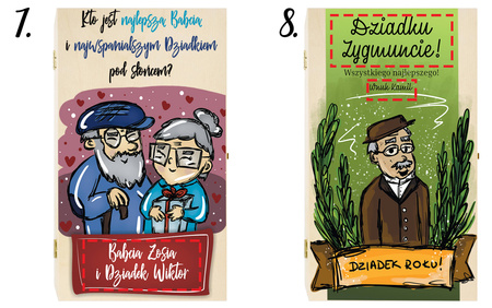 Prezent na Dzień Babci i Dziadka - Skrzynka drewniana, pudełko na 2 wina