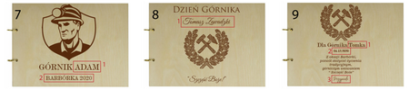 Naturalny album poziomy z personalizowaną okładką - Prezent dla Górnika 