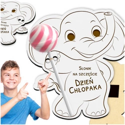 Prezent na Dzień chłopaka - słonik na lizaka