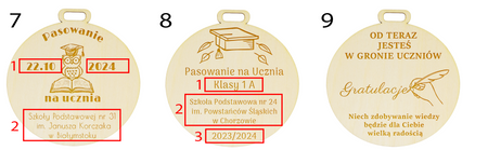 Prezent na pasowanie na ucznia/ przedszkolaka- Drewniany medal