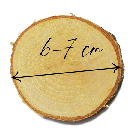Plastry drewna brzozowego 6-7 cm nieszlifowany - 2 szt