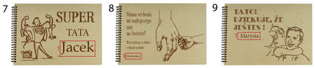 Naturalny album poziomy z personalizowaną okładką - Prezent na Dzień Taty 