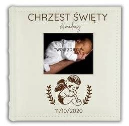 Personalizowany album z ekoskóry - Prezent na Chrzest Święty