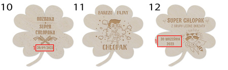 Prezent na Dzień Chłopaka - Drewniany Magnes Koniczyna